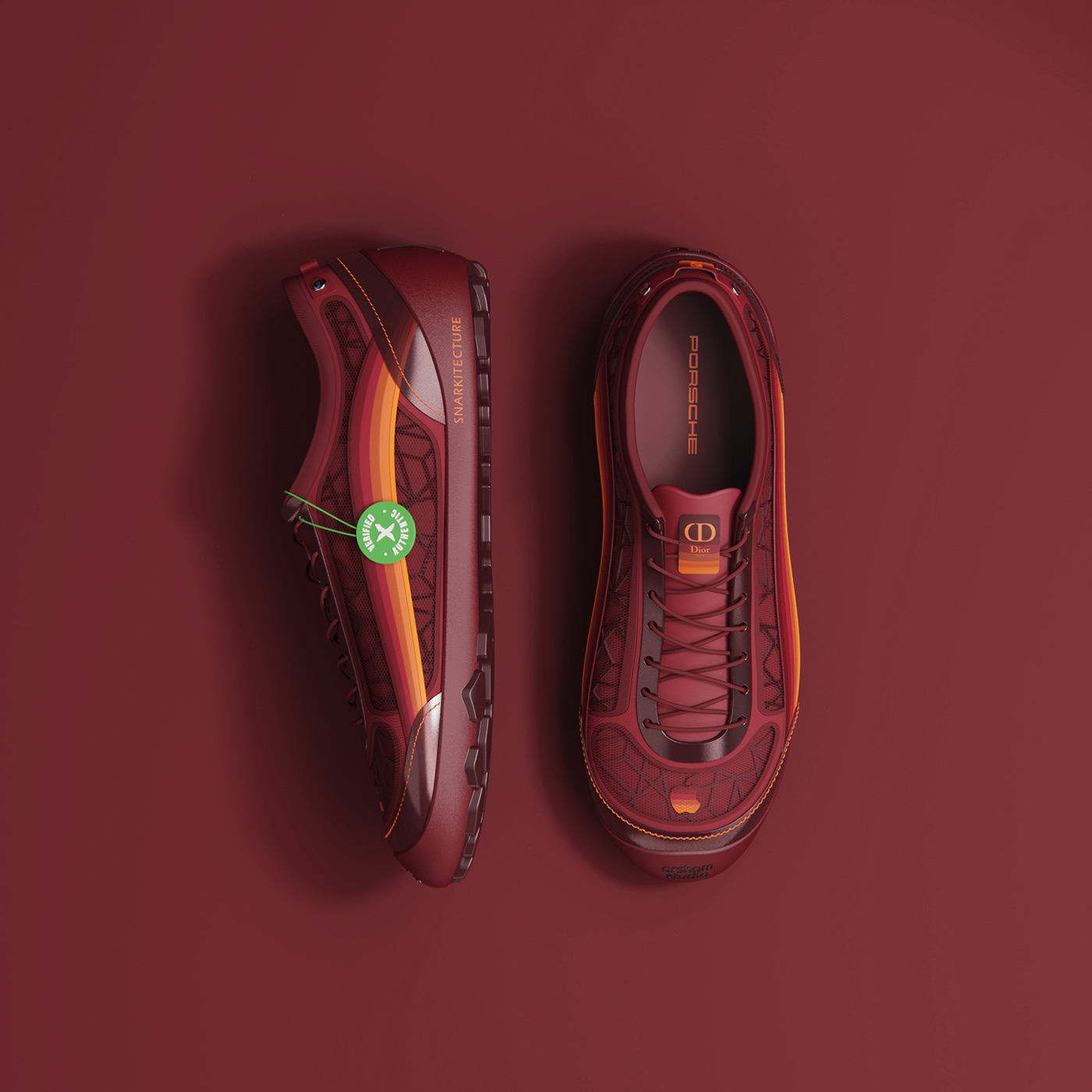 shoes，Porsche，sneakers，cgi，