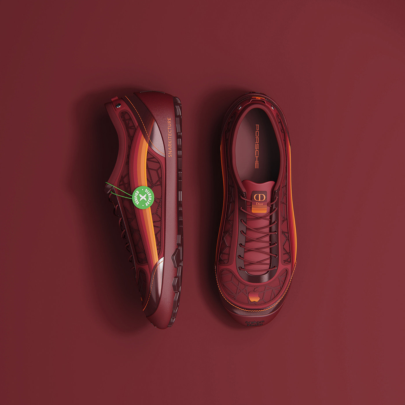 shoes，Porsche，sneakers，cgi，