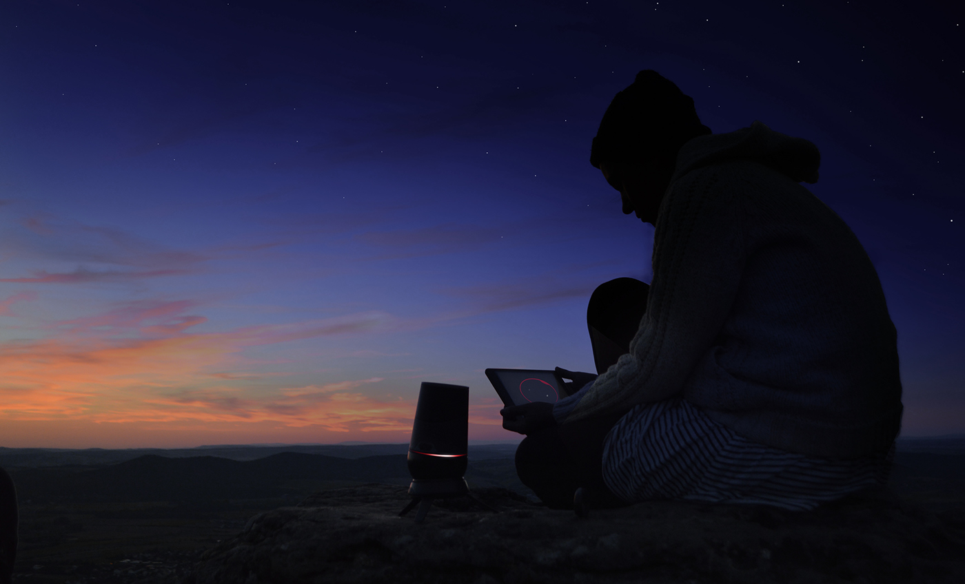 Explore the stars，beginner ，Intelligent astronomical telescope，General image，industrial design，