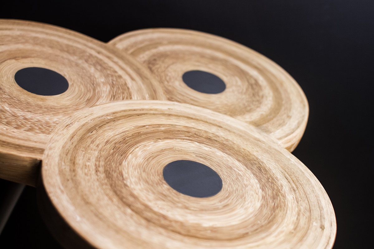 Bamboo，Concentric bamboo stool，chair，circular，