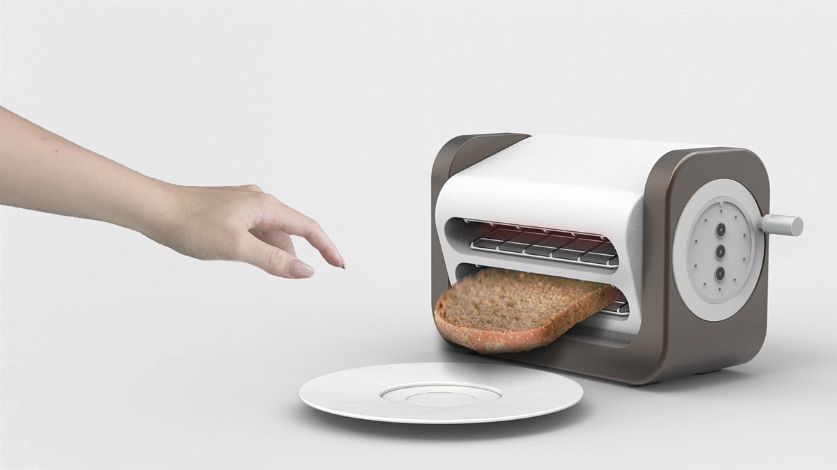 toaster，bread，rotate，practical，