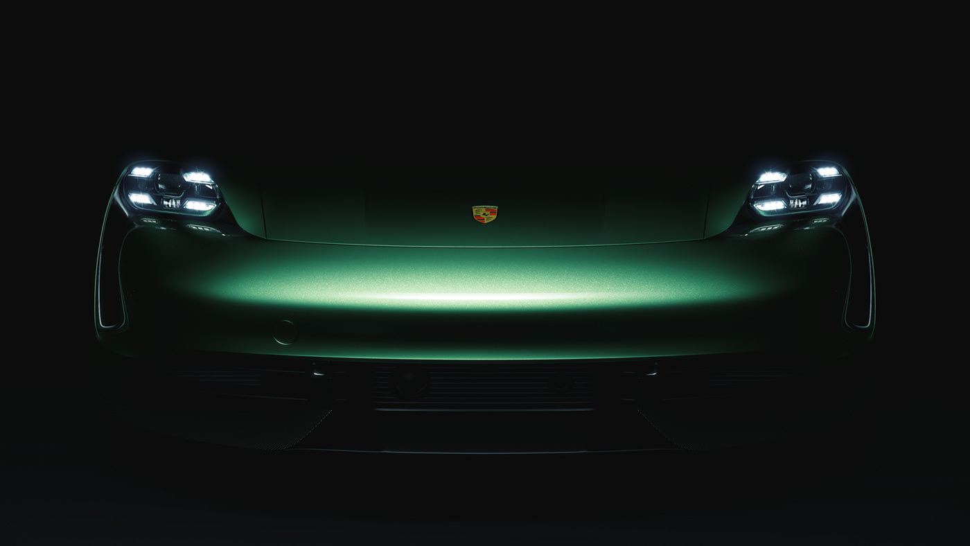 Porsche，Painting，lighting，