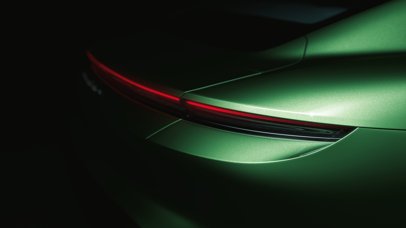 Porsche，Painting，lighting，