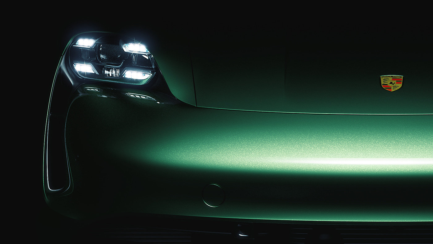 Porsche，Painting，lighting，