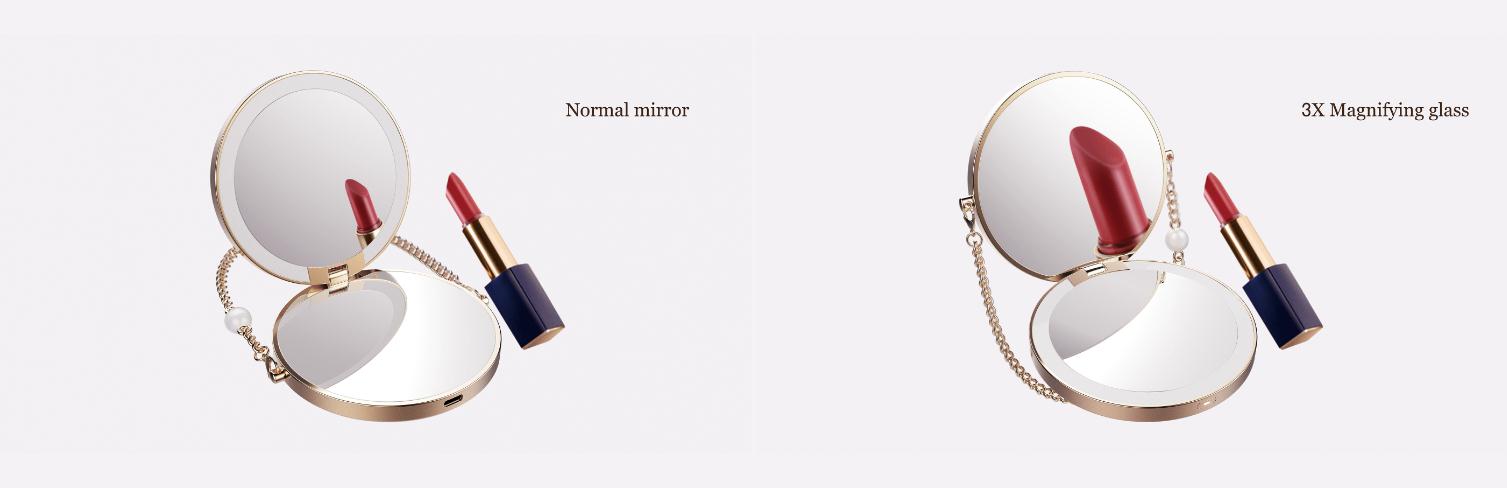 american，Beautiful，decoration，makeup mirror，makeups，Necklace，Pearl，Portable，