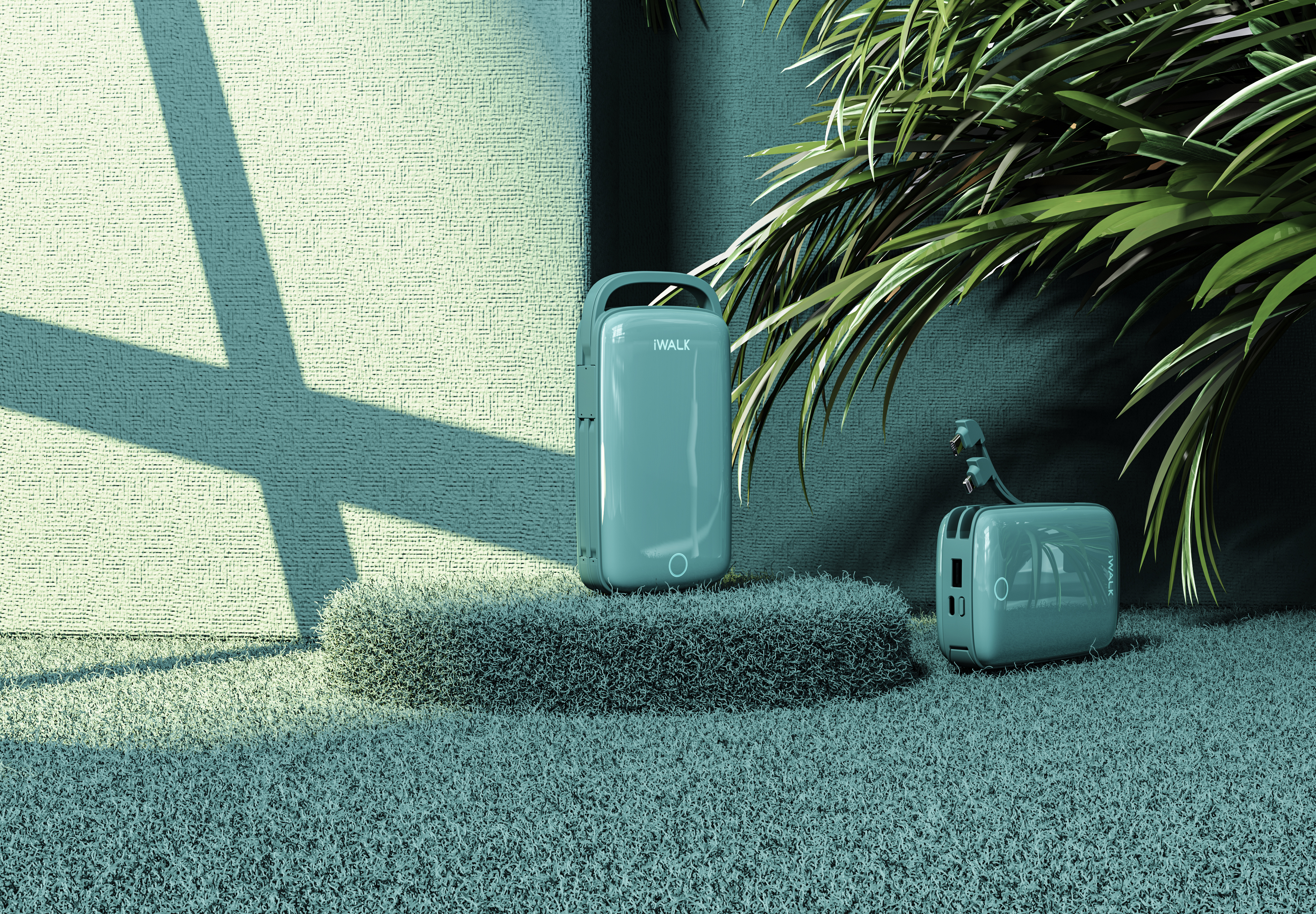 Mobile power supply 20000mah，Two in one built-in line，PD fast charge，Portable，