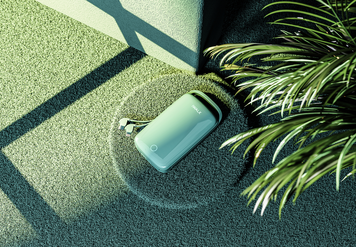 Mobile power supply 20000mah，Two in one built-in line，PD fast charge，Portable，