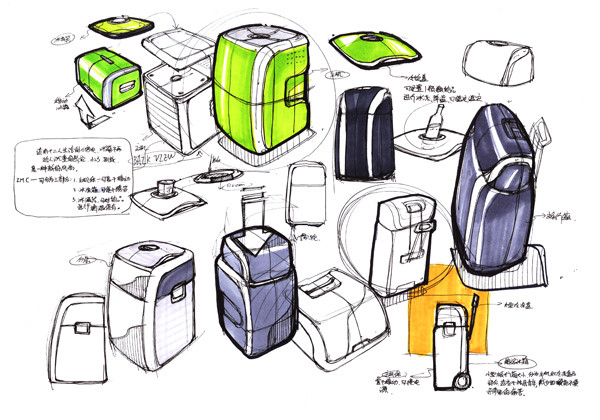 Product performance，Hand drawn，design sketch，