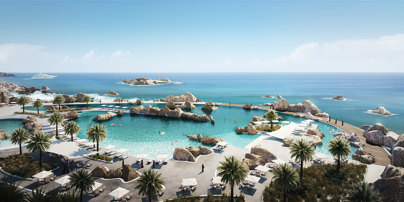 beach，island，Architecture，villa，