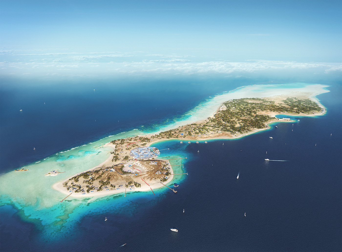 beach，island，Architecture，villa，