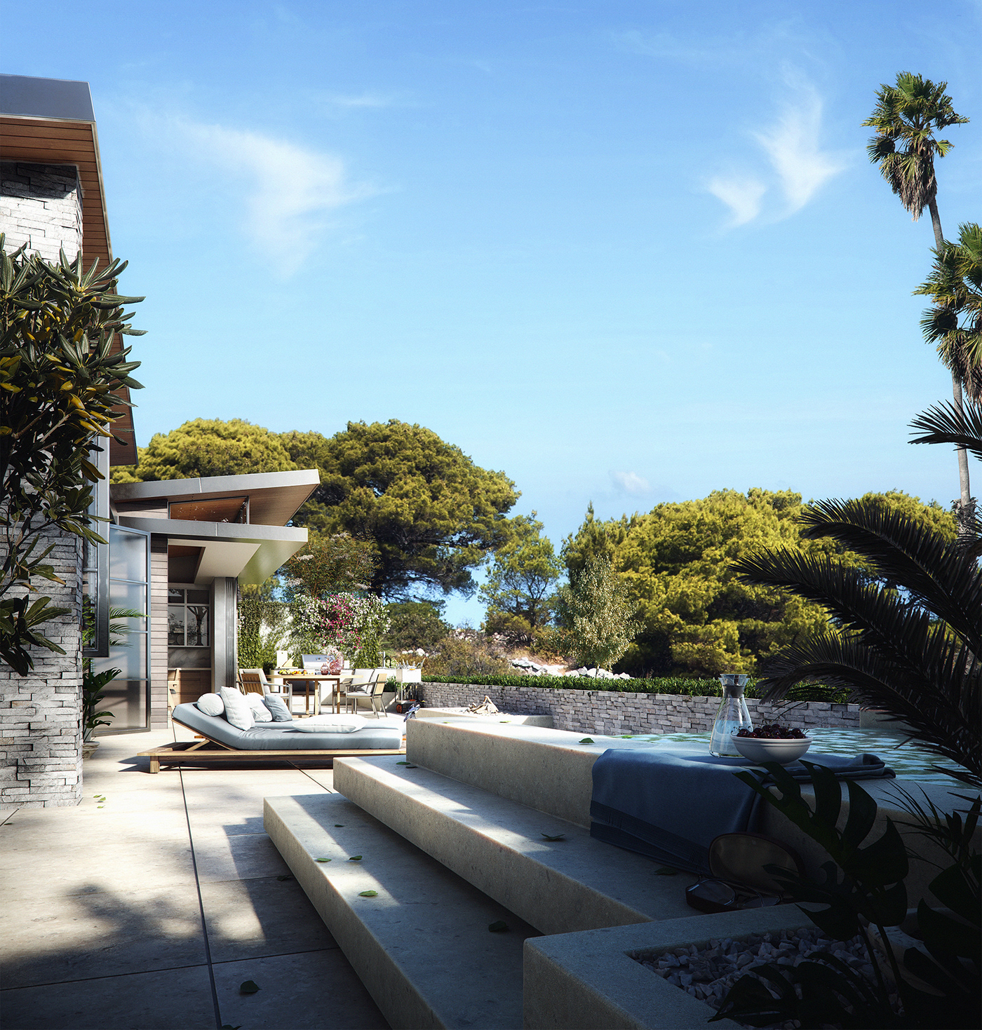 beach，island，Architecture，villa，