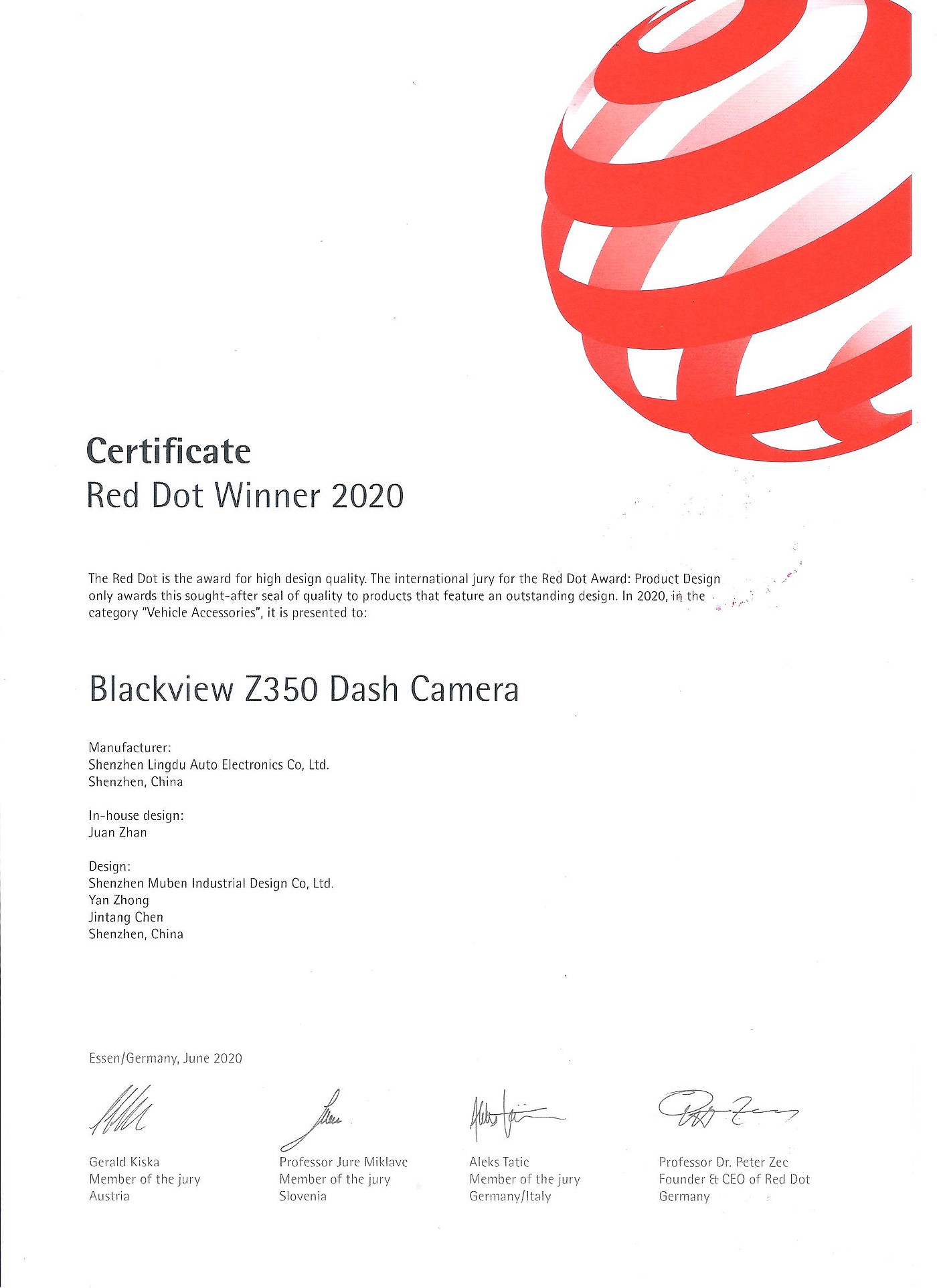 industrial design，product design，tachograph，Red dot award，Vehicle products，