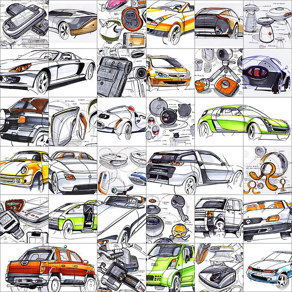Product performance，Hand drawn，design sketch，