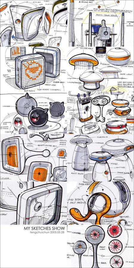 Product performance，Hand drawn，design sketch，
