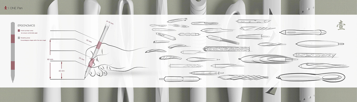 pen，onepen，Office stationery，industrial design，