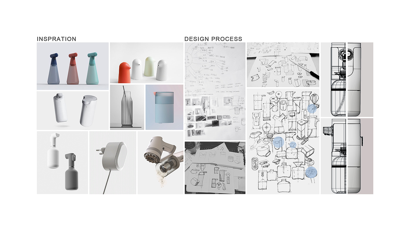 product design，industrial design，sample reels，Keyshot rendering，Automatic hand sanitizer，