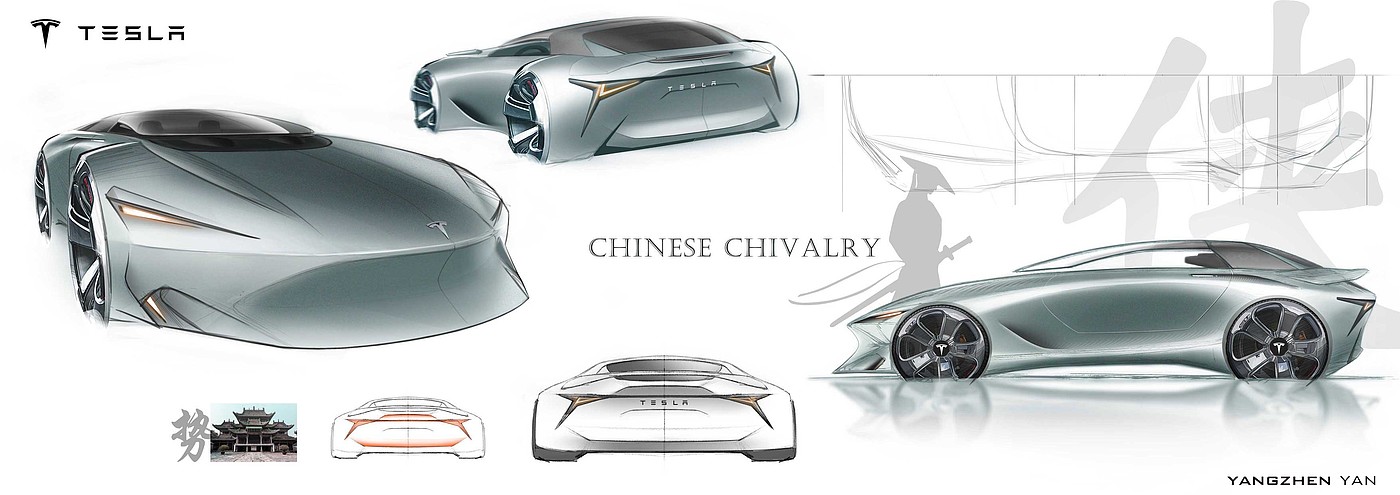 Auto，china，汽车设计，concept，tesla，特斯拉，