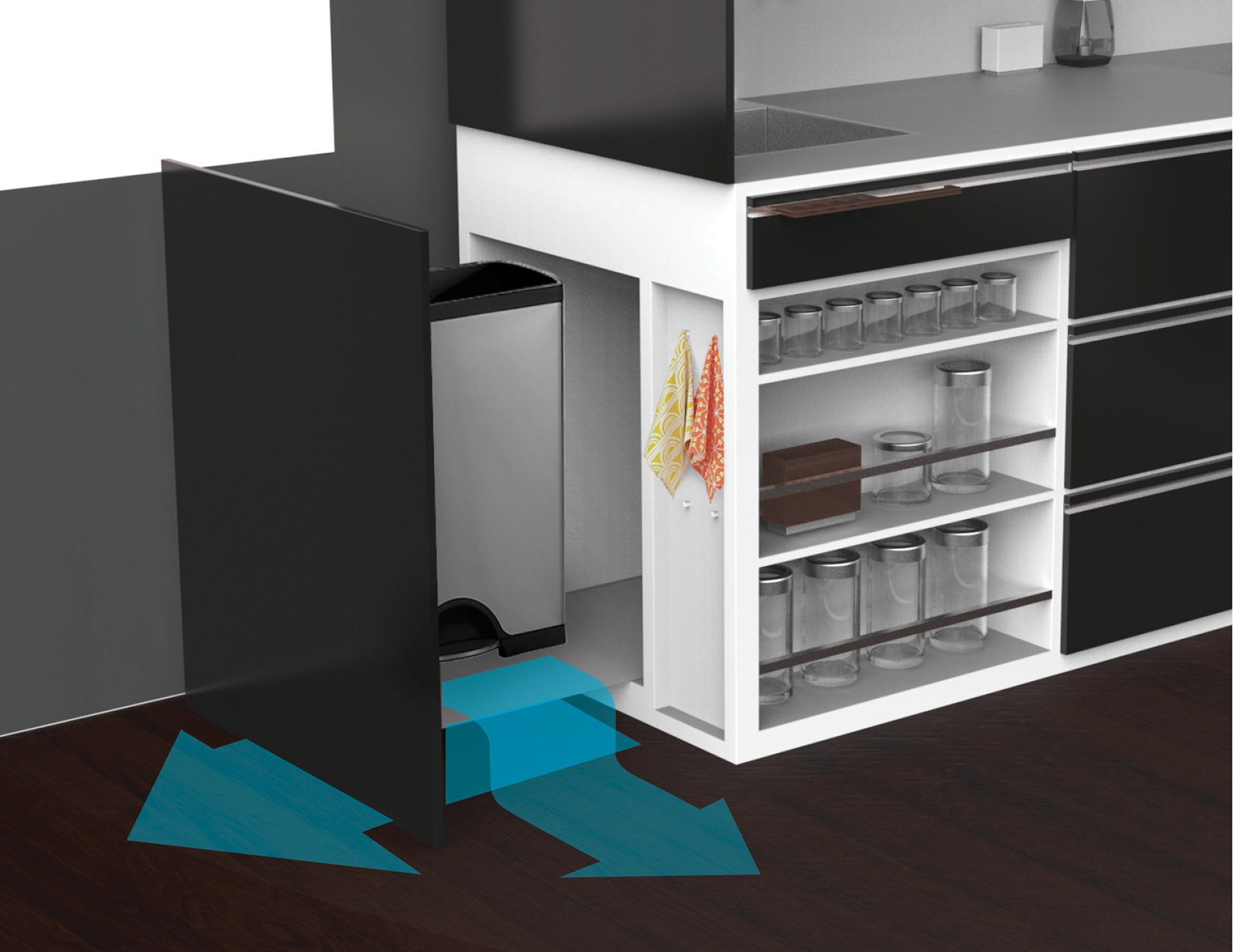 miniature，kitchen，Interior decoration，Single apartment，conceptual design，