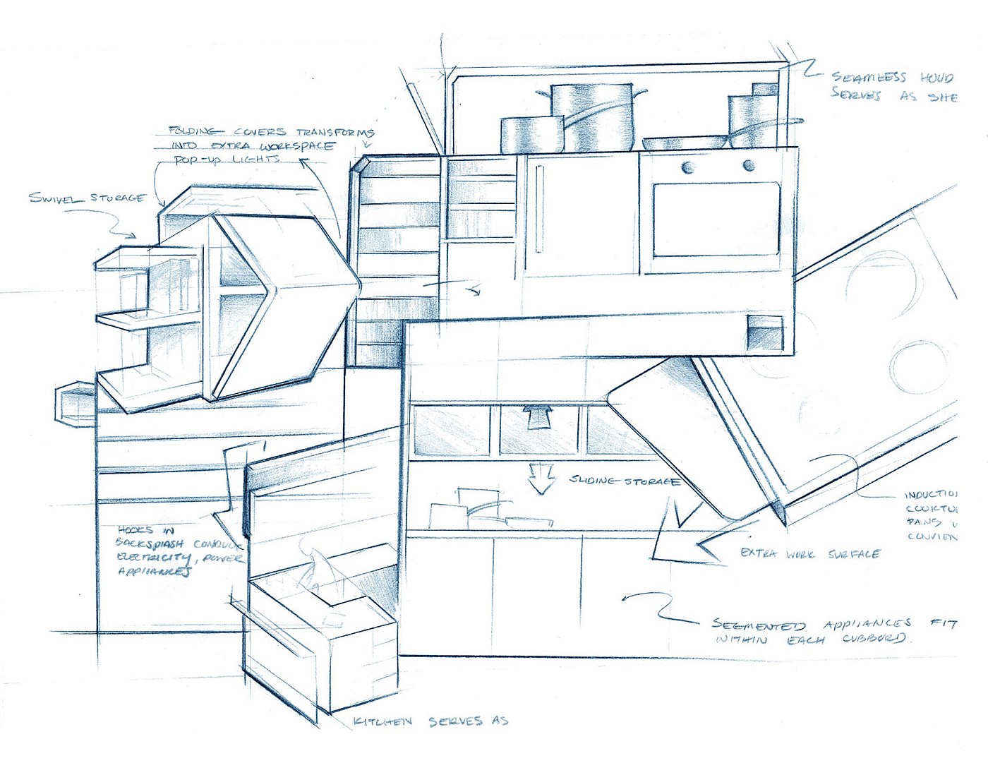 miniature，kitchen，Interior decoration，Single apartment，conceptual design，