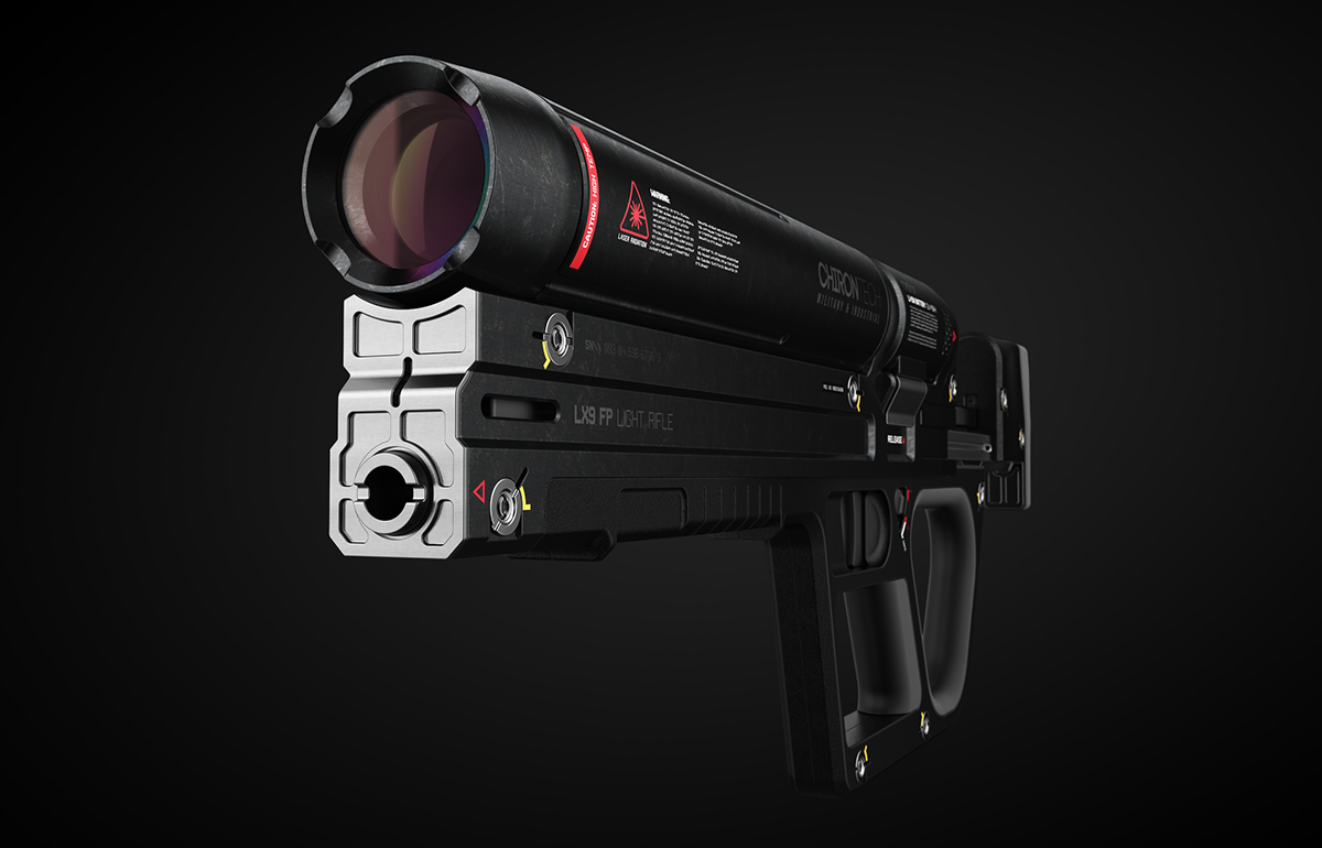 Space weapon，light rifle，High intensity laser weapon，military，General image，industrial design，