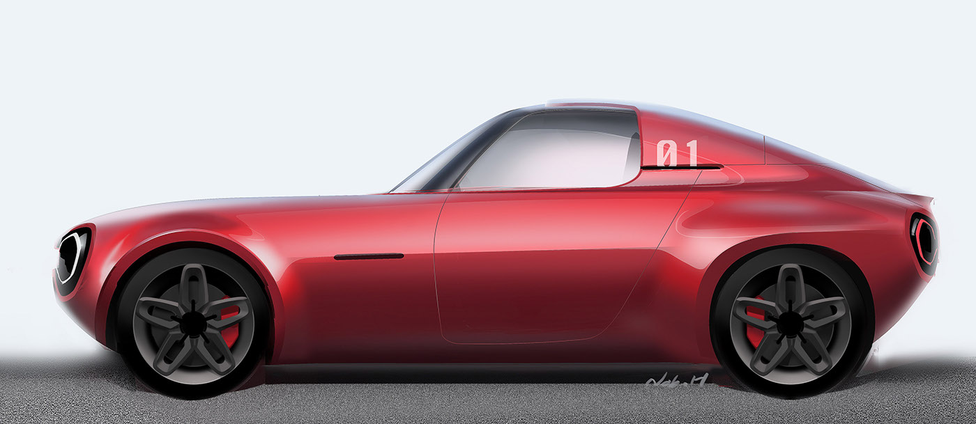 Toyota Motor，Self service，Sports car，conceptual design，Self service sports car，industrial design，