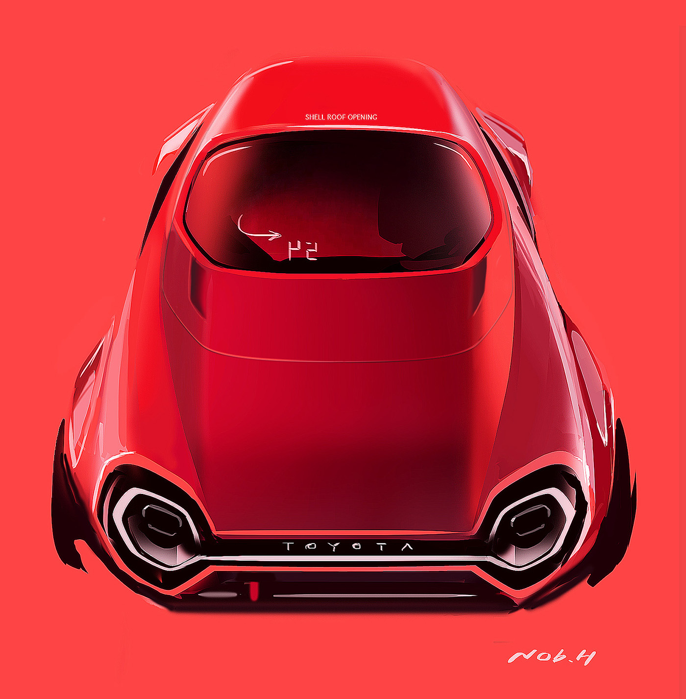 Toyota Motor，Self service，Sports car，conceptual design，Self service sports car，industrial design，