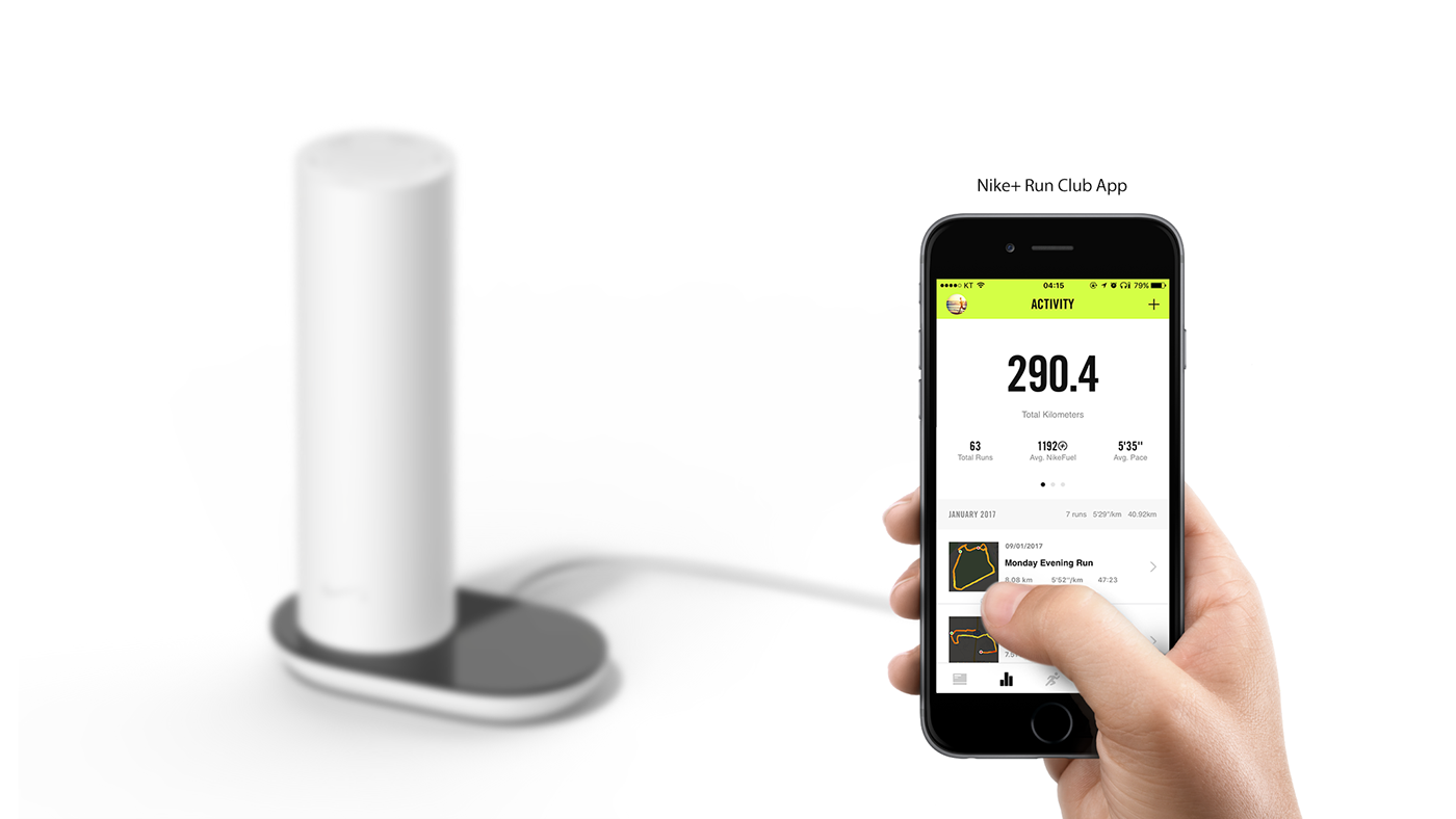 Lead，Nike，Baton，real-time measurement ，Running artifact，Motion assistance，industrial design，