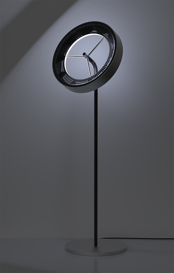 Household appliances，pedestal fan，No fan page，unique，industrial design，originality，innovate，