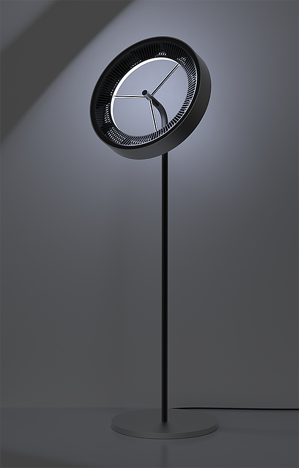 Household appliances，pedestal fan，No fan page，unique，industrial design，originality，innovate，