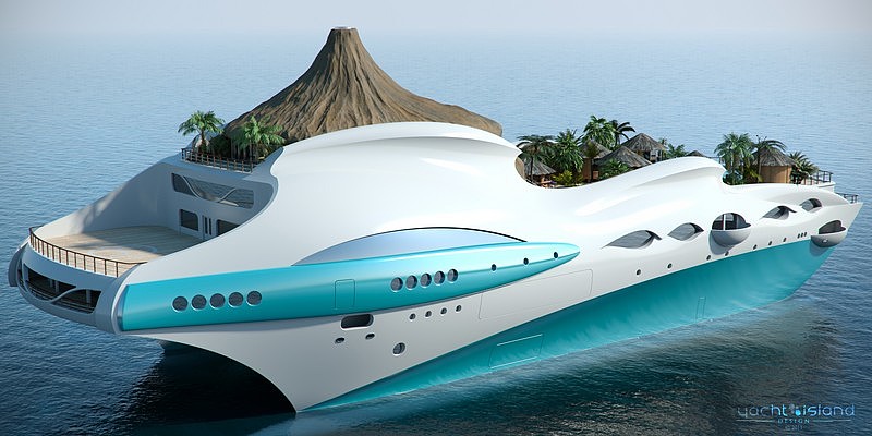 move，Tropical island，Marine yacht，heaven，industrial design，