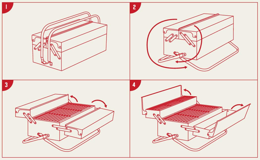 barbecue，hold-all，fold，