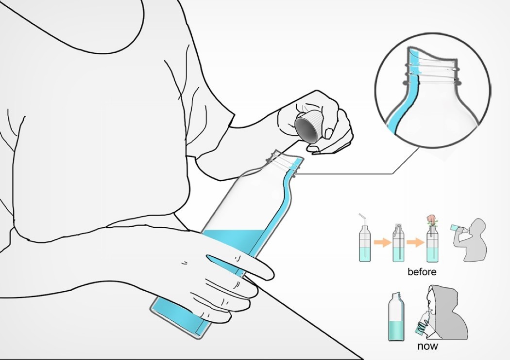 Golden Pin Design，Golden needle design award，concept，straw，Water bottle，