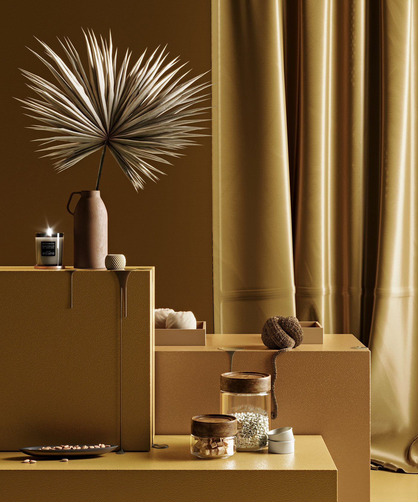 Dark yellow Decor，Home design，Overall design，