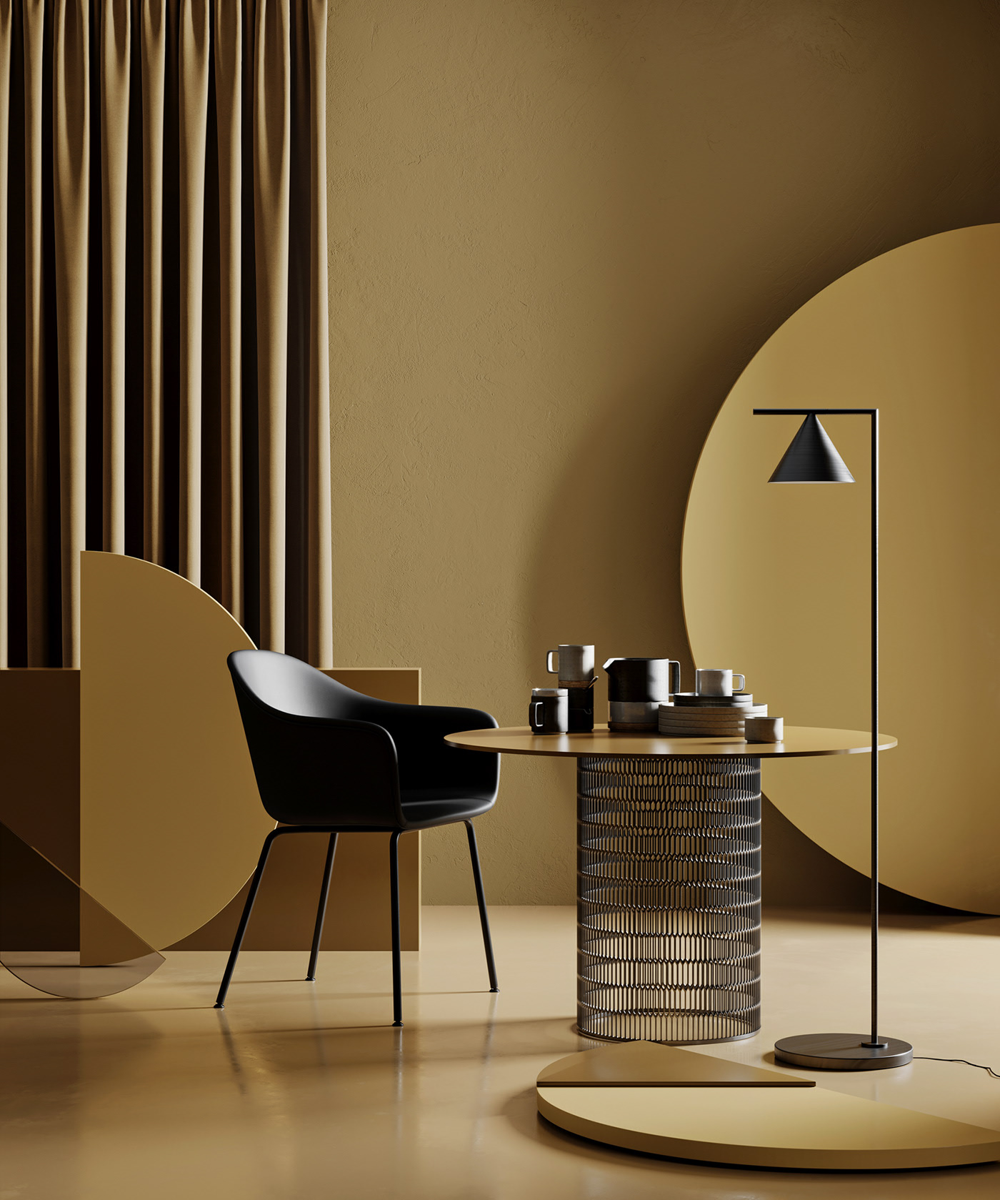 Dark yellow Decor，Home design，Overall design，