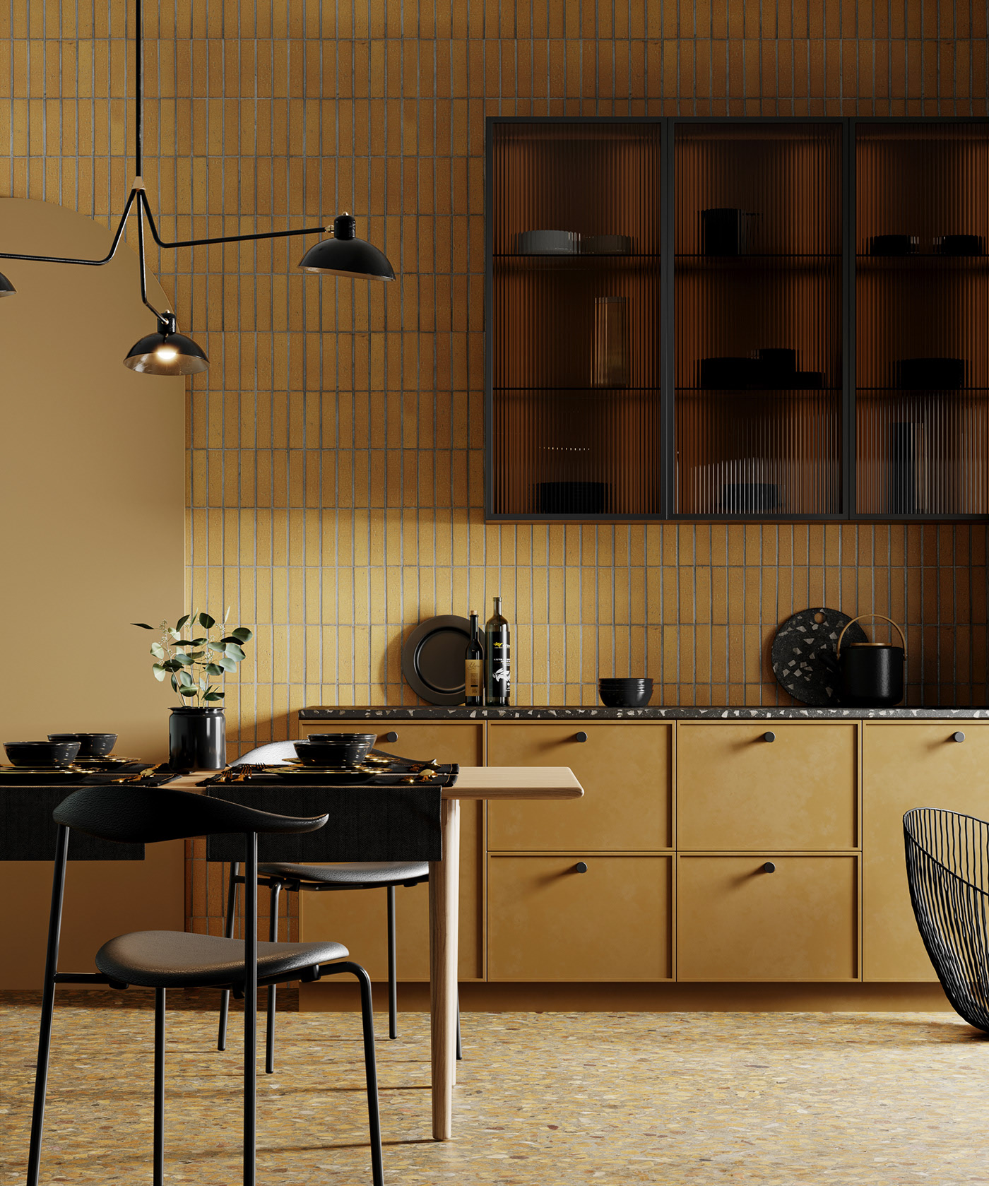 Dark yellow Decor，Home design，Overall design，