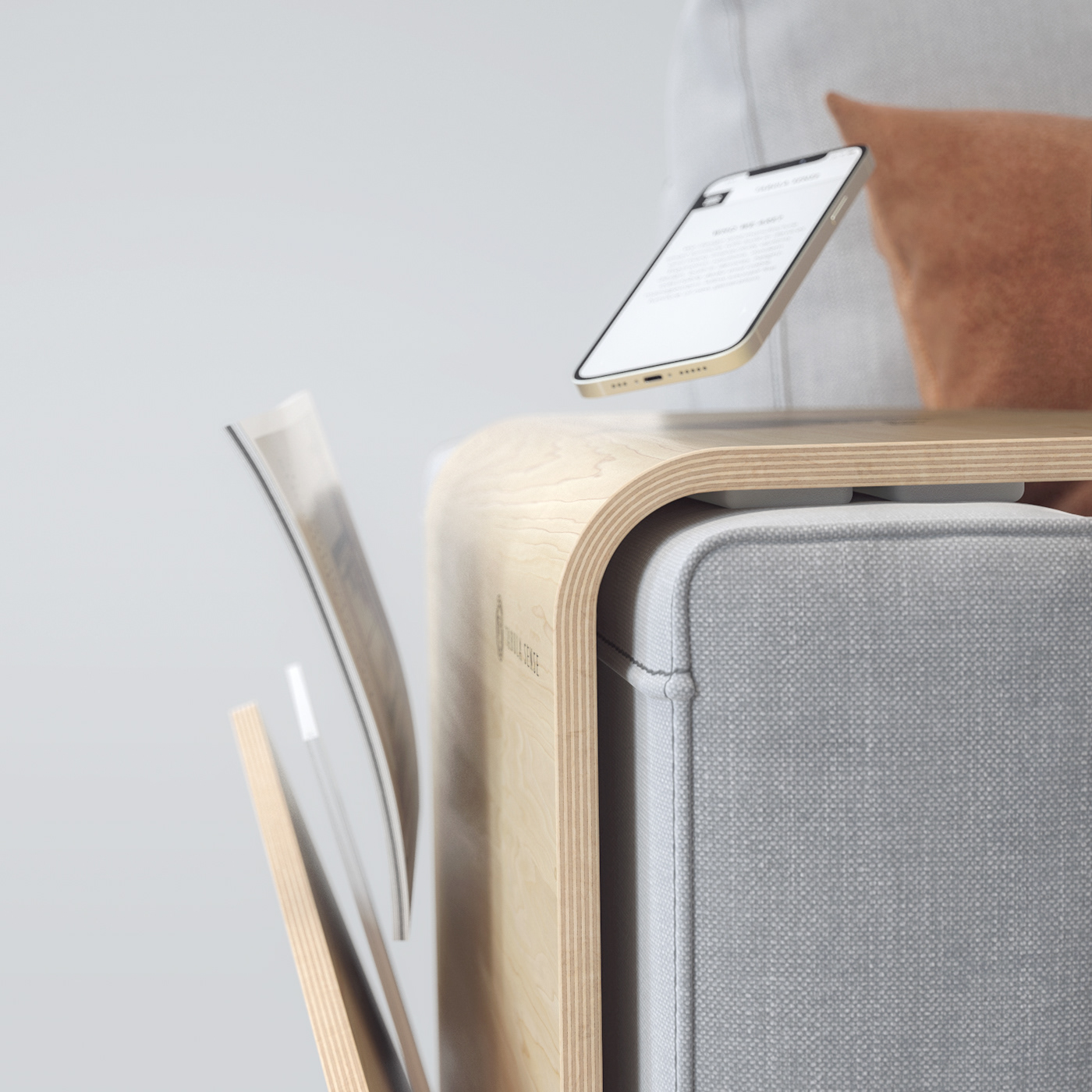 bedside cupboard，Installed on armrest of sofa，Universal table，