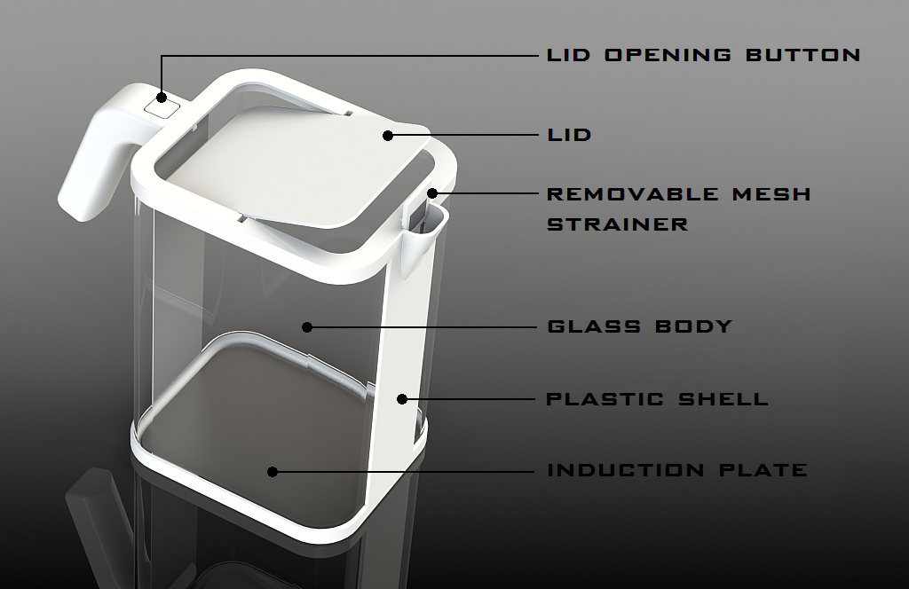 Modern style，Kitchen appliances，Electric kettle，industrial design，product design，