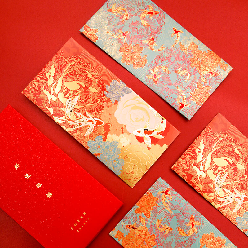 Red envelopes，Design，delicate，gilding，blessing，