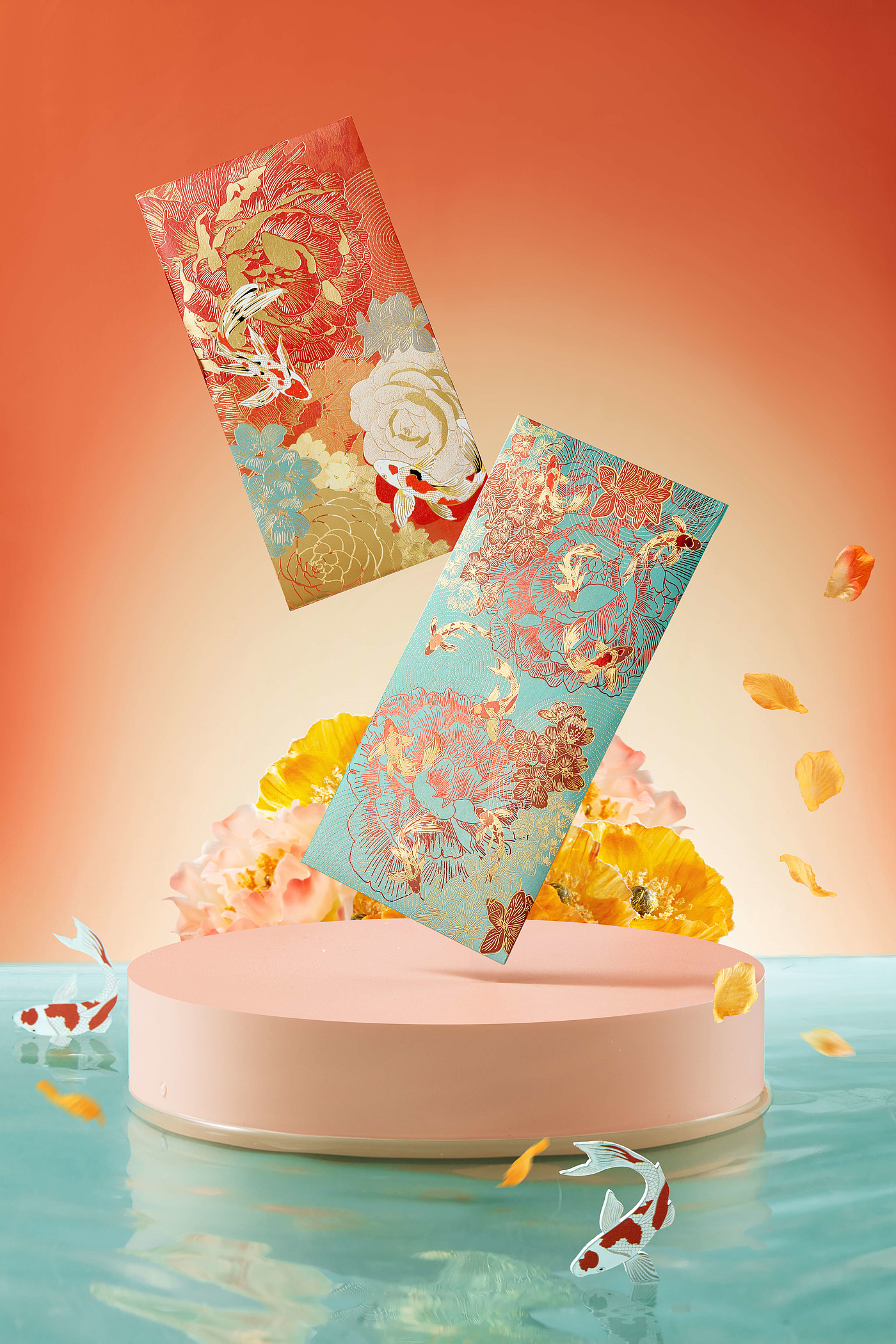 Red envelopes，Design，delicate，gilding，blessing，