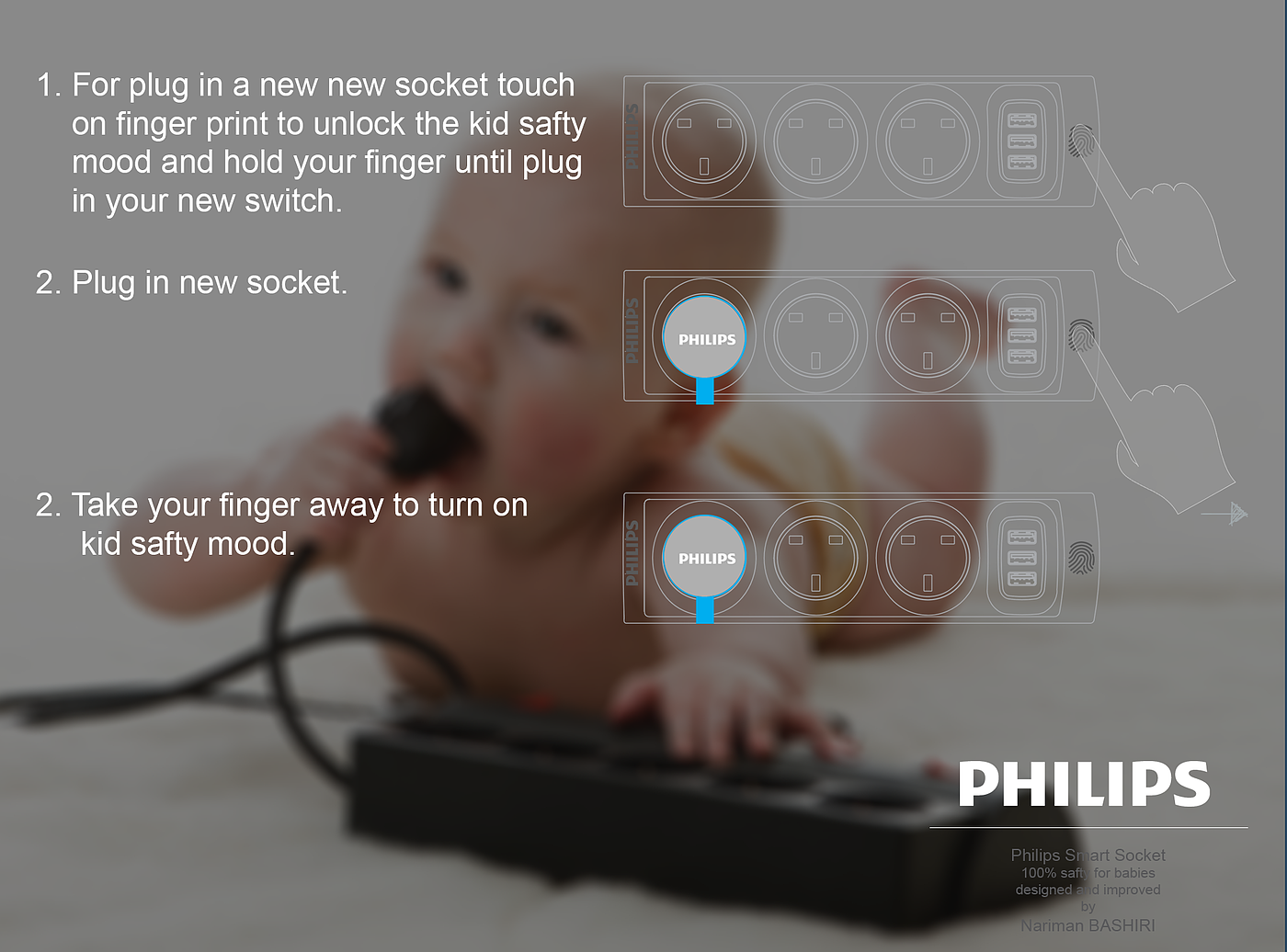 Safety arrangement，Philips，Intelligent insertion，Child safety products，