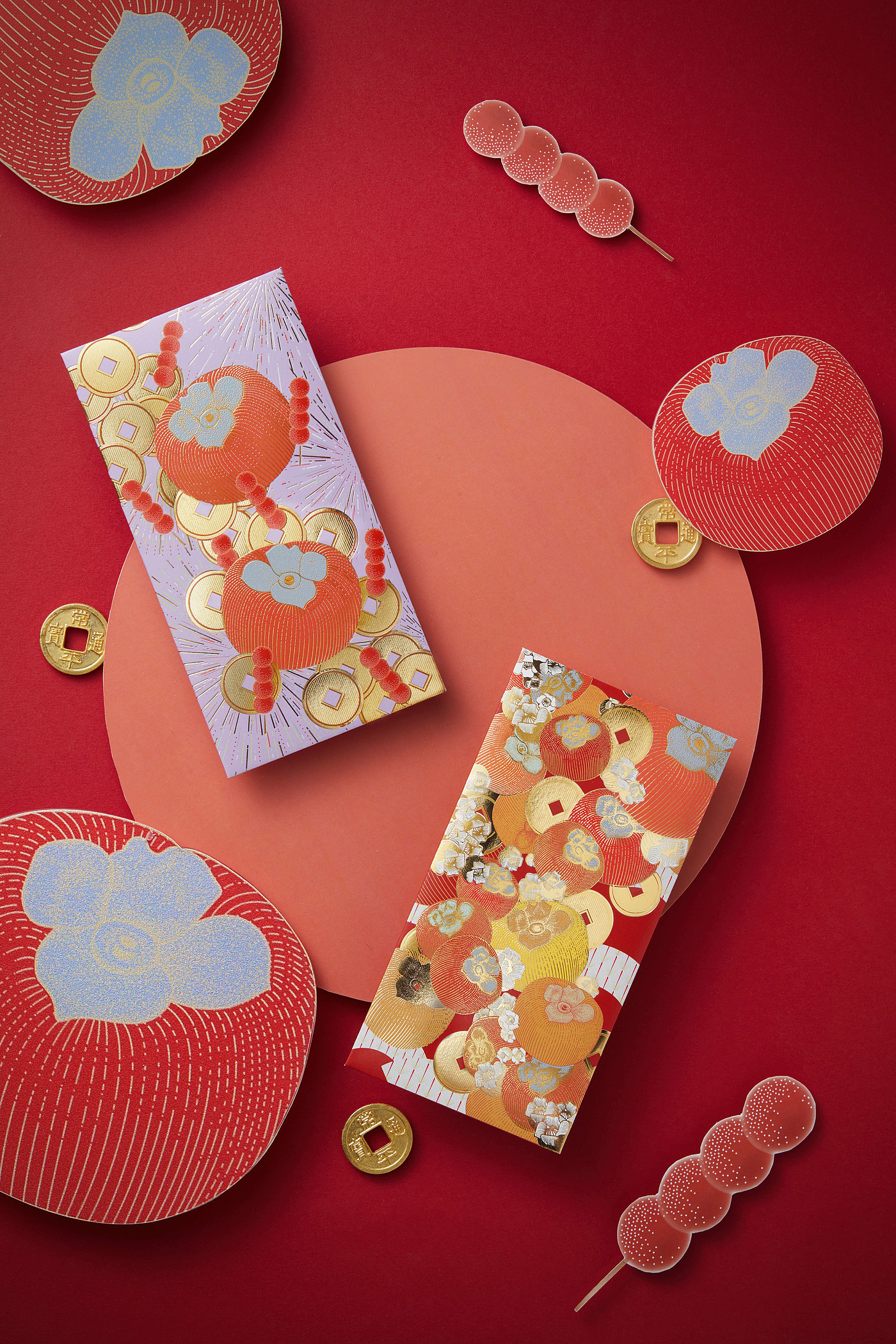 Red envelopes，Design，delicate，gilding，Blessing，