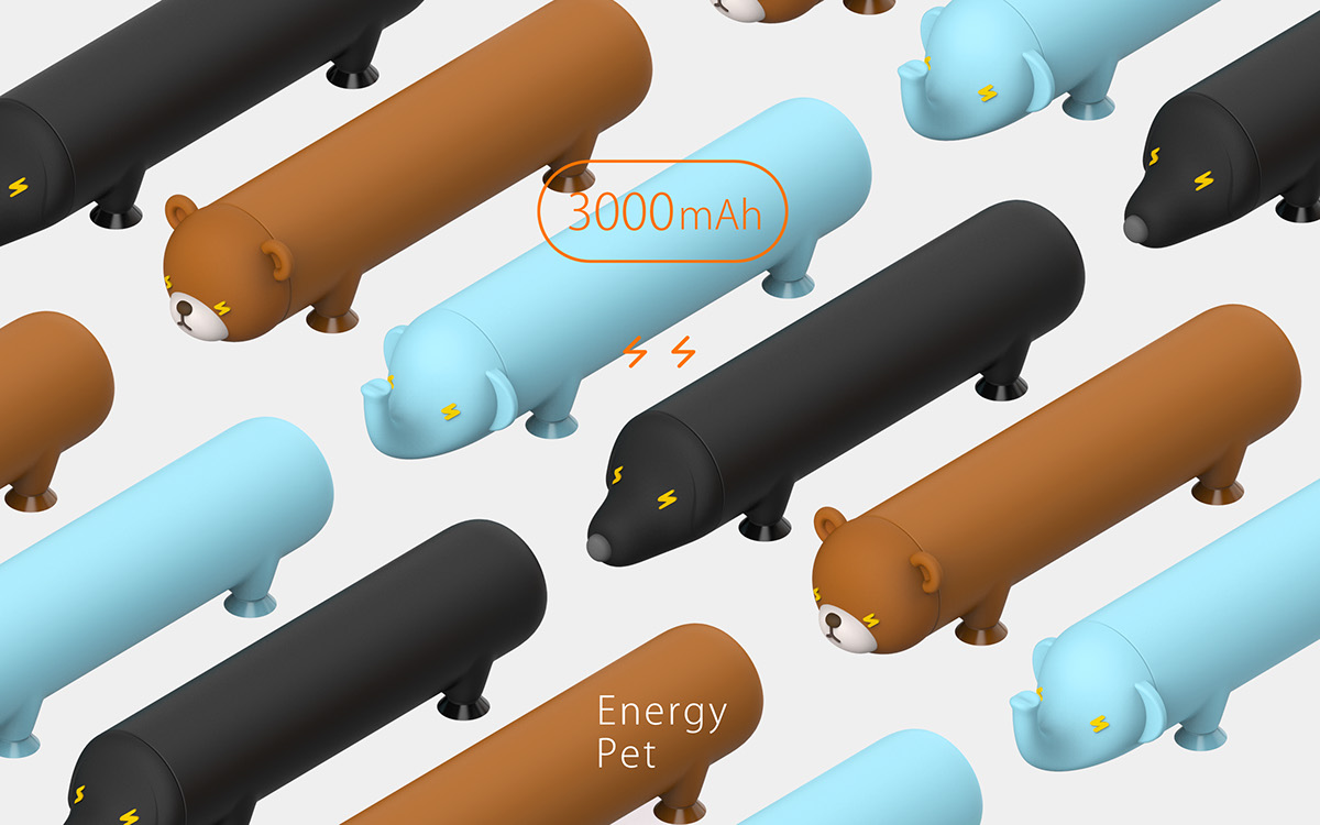 Portable，lovely，animal，Charger，mobile phone，