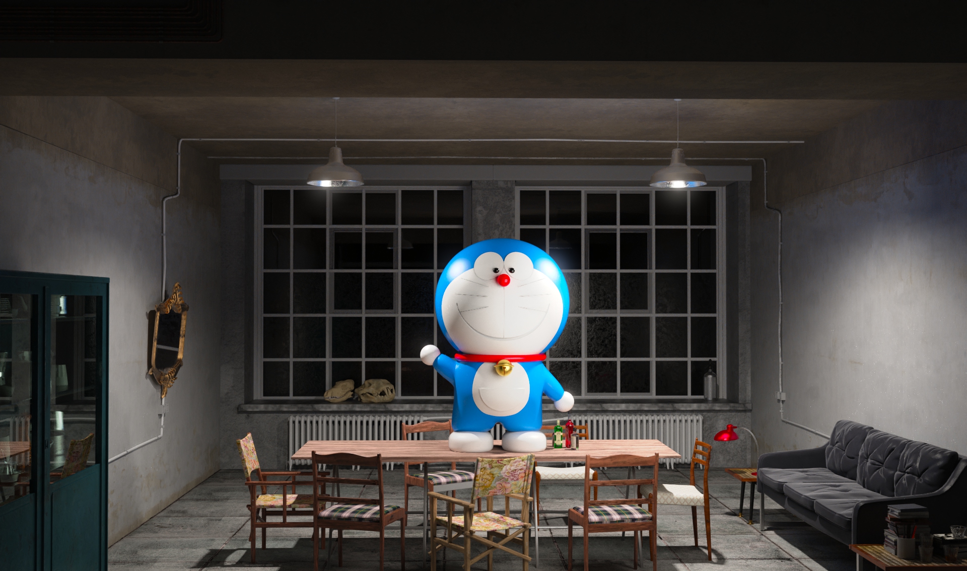 keyshot，keyshot10，Keyshot animation，Indoor rendering，Doraemon，