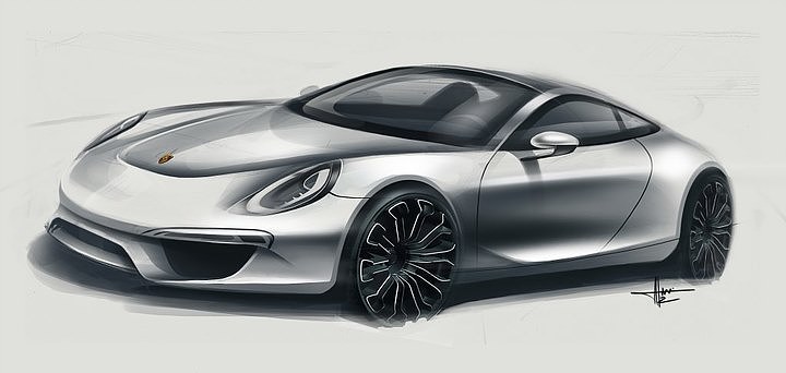 Automobile design，Rendering performance，Porsche，