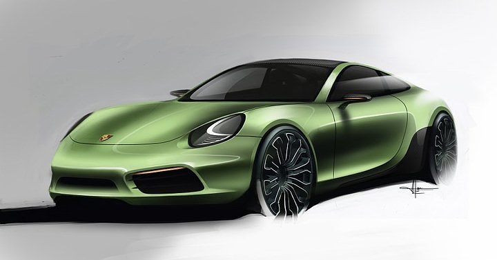 Automobile design，Rendering performance，Porsche，