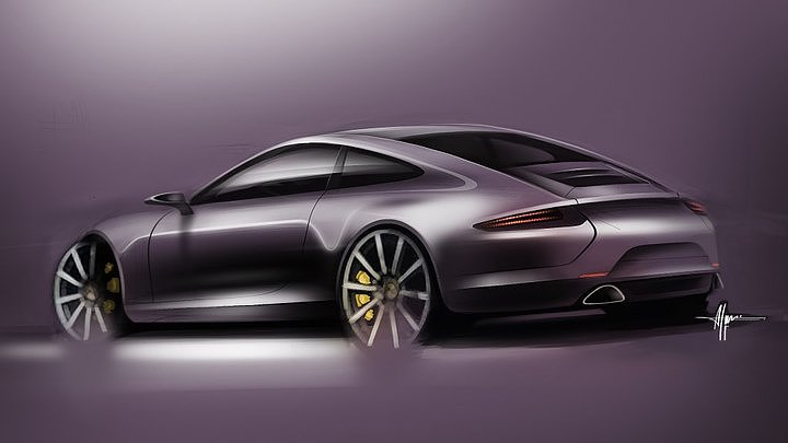 Automobile design，Rendering performance，Porsche，