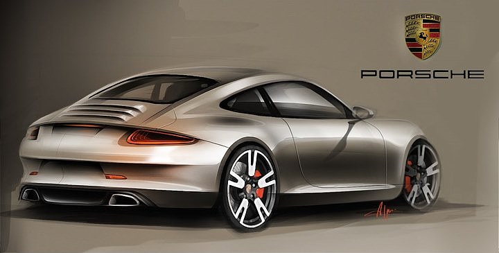 Automobile design，Rendering performance，Porsche，