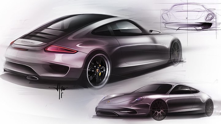 Automobile design，Rendering performance，Porsche，