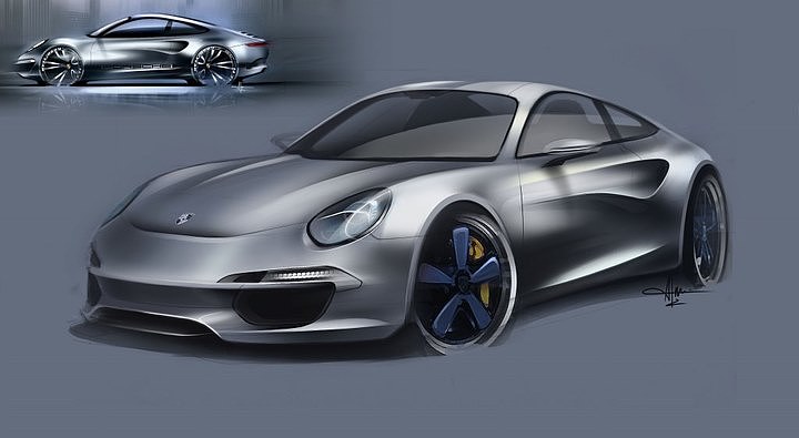 Automobile design，Rendering performance，Porsche，