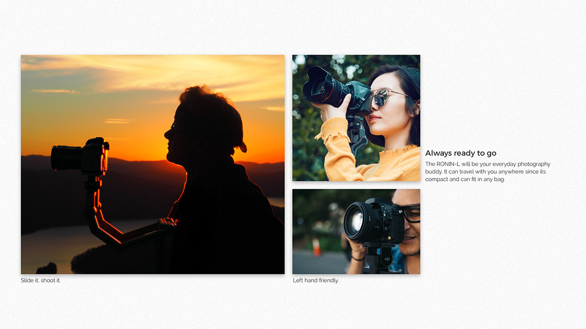 DJI Ronin-L，conceptual design，Stabilizer camera，Digital，